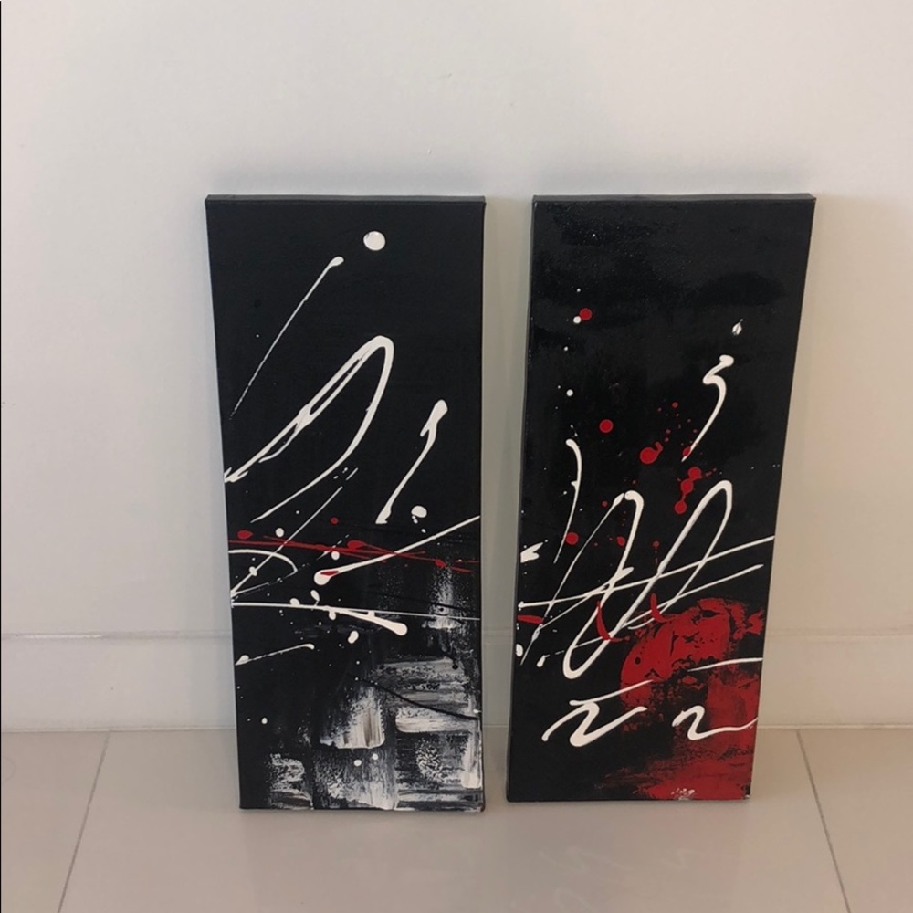 Two small canvas painting decorative negotiable